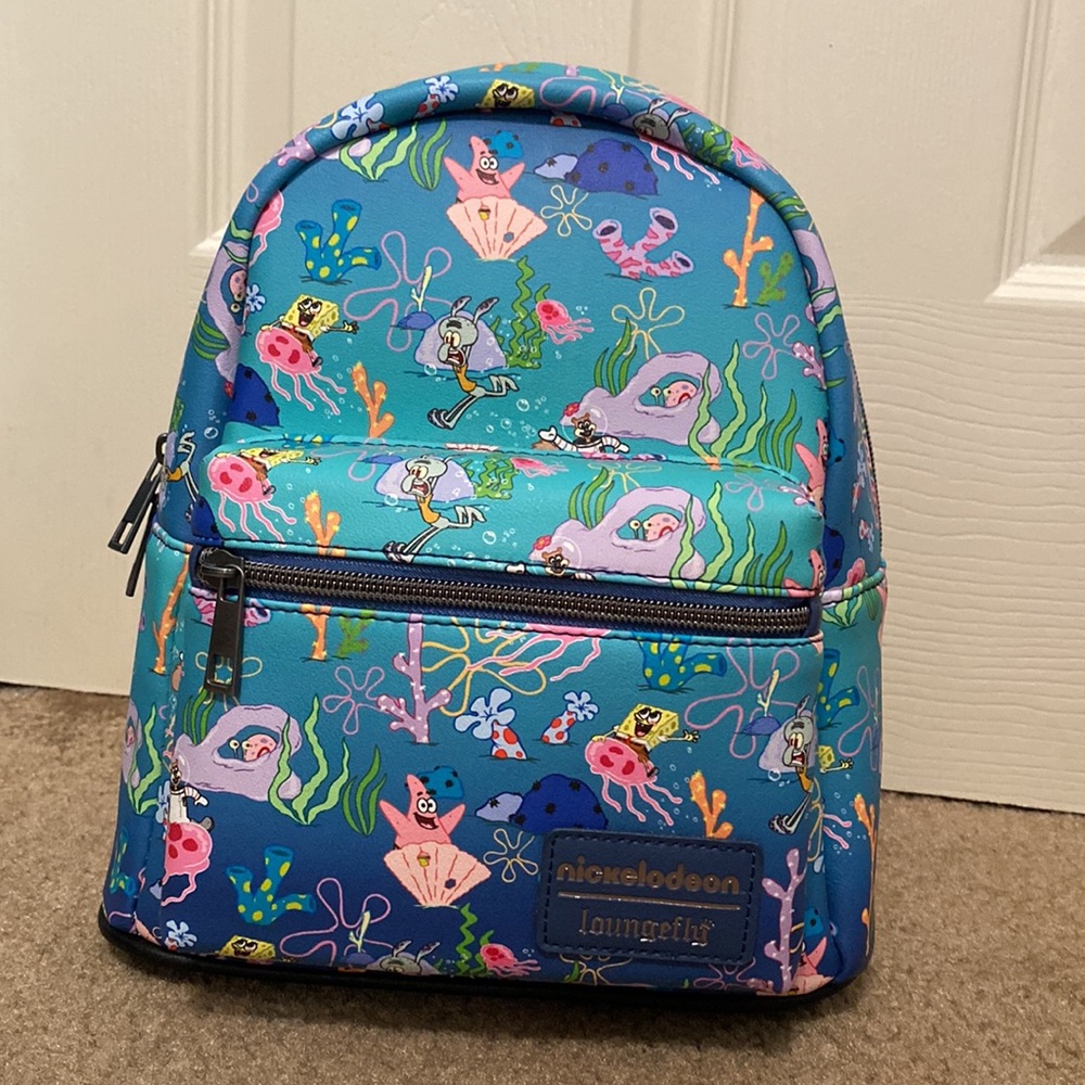 Loungefly SpongeBob SquarePants Underwater Mini Backpack - Picture 5 of 6